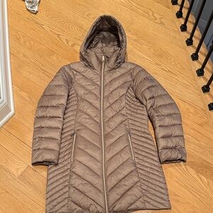 Michael Kors Taupe Puffer Coat